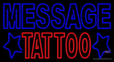 Custom Double Stroke Tattoo Real Neon Glass Tube Neon Sign 