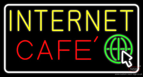 Yellow Internet Cafe Neon Sign