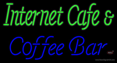 Internet Cafe And Coffee Bar Real Neon Glass Tube Neon Sign 