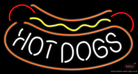 White Hotdogs Logo Neon Sign 