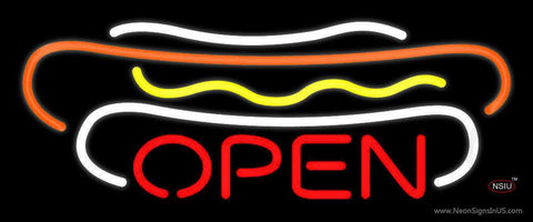 Hot Dogs Open Real Neon Glass Tube Neon Sign 