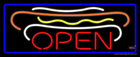 Hot Dogs Open With Border Real Neon Glass Tube Neon Sign 