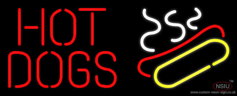 Red Hot Dogs Logo Neon Sign