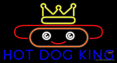 Hot Dog King  Real Neon Glass Tube Neon Sign 