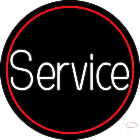 White Service  Neon Sign 