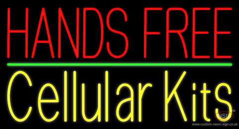 Yellow Hands Free Cellular Kits  Neon Sign 