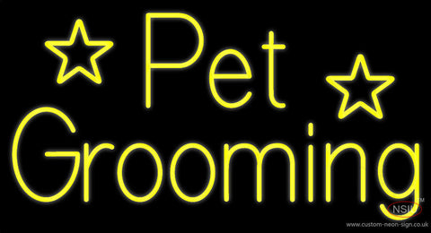 Yellow Pet Grooming Neon Sign 