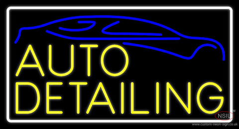 Yellow Auto Detailing Neon Sign