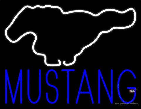 Ford Mustang Real Neon Glass Tube Neon Sign 