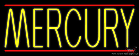 Yellow Mercury Red Line Neon Sign 