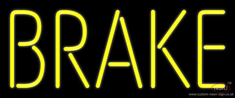 Yellow Brake Neon Sign 