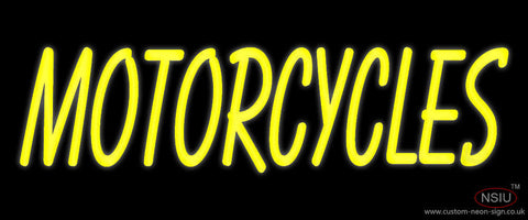 Yellow Motorcycle Logo Neon Sign