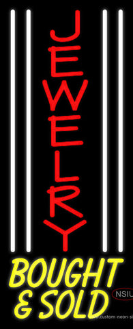 White Line Jewelry Bought And Sold Neon Sign 