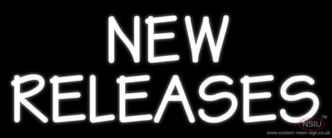 White New Releases Neon Sign 