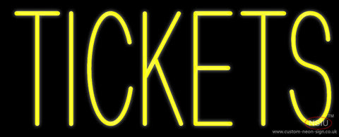 Yellow Tickets Neon Sign