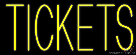 Yellow Tickets Neon Sign 