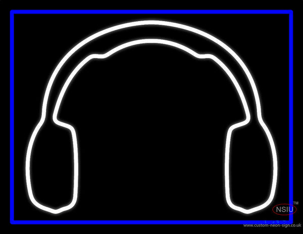 White Headphone Neon Sign – Custom-Neon-Sign