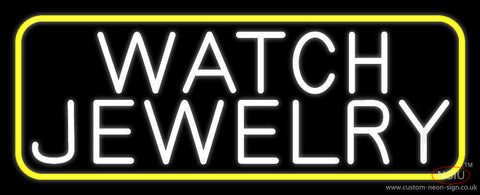 White Watch Jewelry Neon Sign