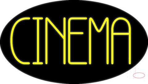 Yellow Cinema Block Neon Sign