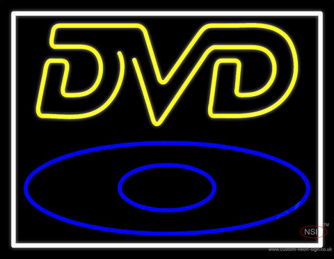 Yellow Dvd Neon Sign