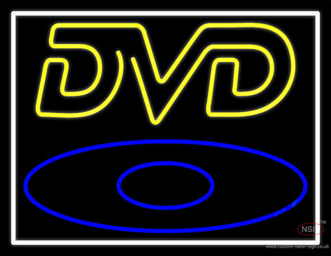 Yellow Dvd Neon Sign 