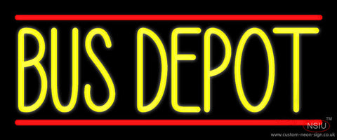 Yellow Bus Depot Neon Sign