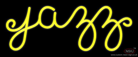 Yellow Jazz Cursive Neon Sign