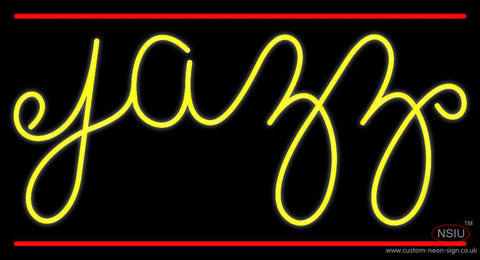 Yellow Jazz Cursive Neon Sign