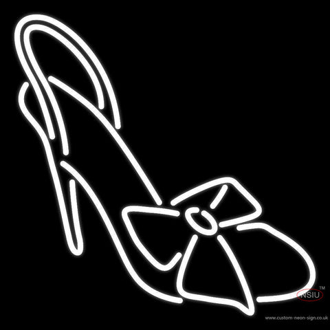 White High Heel Sandal Neon Sign