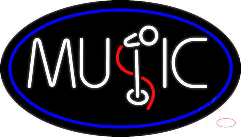 White Music Mike  Neon Sign 