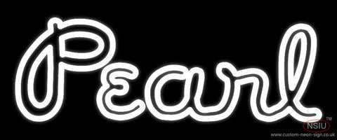 White Pearl Cursive Neon Sign