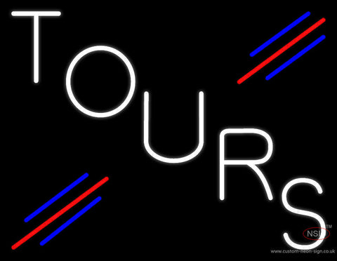 White Tours Neon Sign