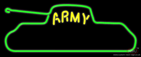 Yellow Army Neon Sign