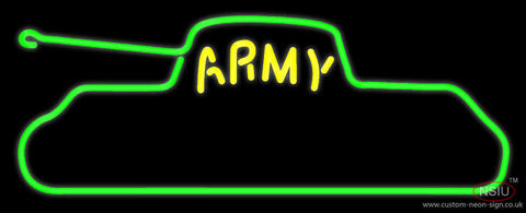 Yellow Army Neon Sign 