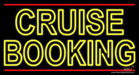 Yellow Cruise Booking Real Neon Glass Tube Neon Sign