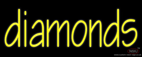 Yellow Diamond Neon Sign 