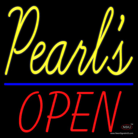 Yellow Pearls Open Real Neon Glass Tube Neon Sign