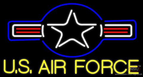 Yellow Us Air Force Neon Sign