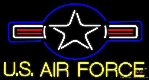 Yellow Us Air Force Neon Sign 