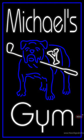 Custom Michaels Gym Yale Bulldog Golf Logo Real Neon Glass Tube Neon Sign