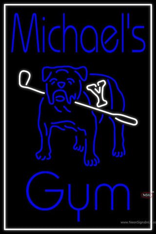 Custom Michaels Gym Yale Bulldog Golf Logo Real Neon Glass Tube Neon Sign