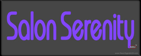 Custom Salon Serenity Real Neon Glass Tube Neon Sign