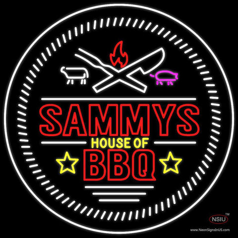 Custom Sammys House Of Bbq Logo Neon Sign 