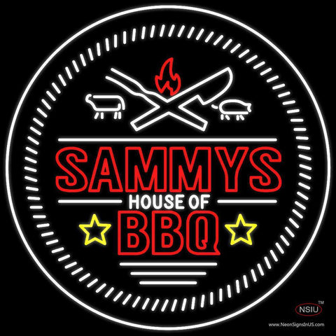 Custom Sammys House Of Bbq Logo Neon Sign 