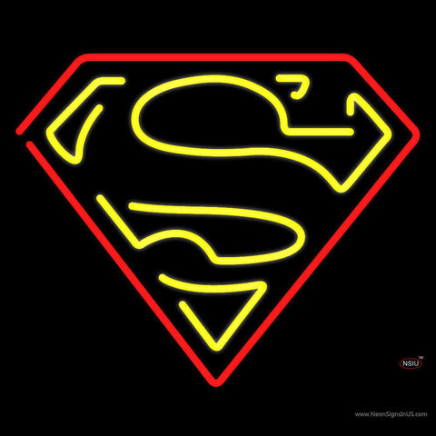 Custom Superman Logo Real Neon Glass Tube Neon Sign 