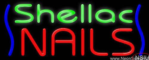 Shellac Nails Real Neon Glass Tube Neon Sign 