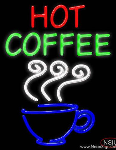 Hot Coffee Real Neon Glass Tube Neon Sign 