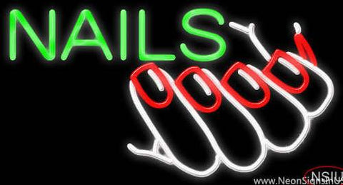 Nails Real Neon Glass Tube Neon Sign 