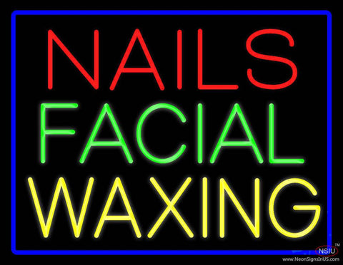 Nails Facial Waxing Real Neon Glass Tube Neon Sign