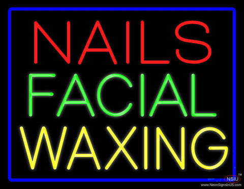Nails Facial Waxing Real Neon Glass Tube Neon Sign 